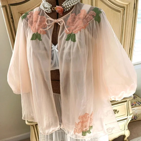 Vintage bed coat Van Raalte - Picture 9 of 16